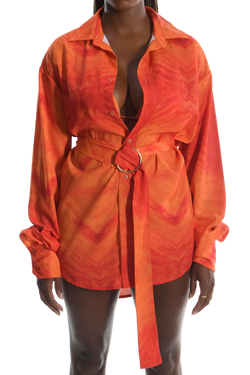 CAPRI OVERSIZED SHIRT COVERUP - SUNSET